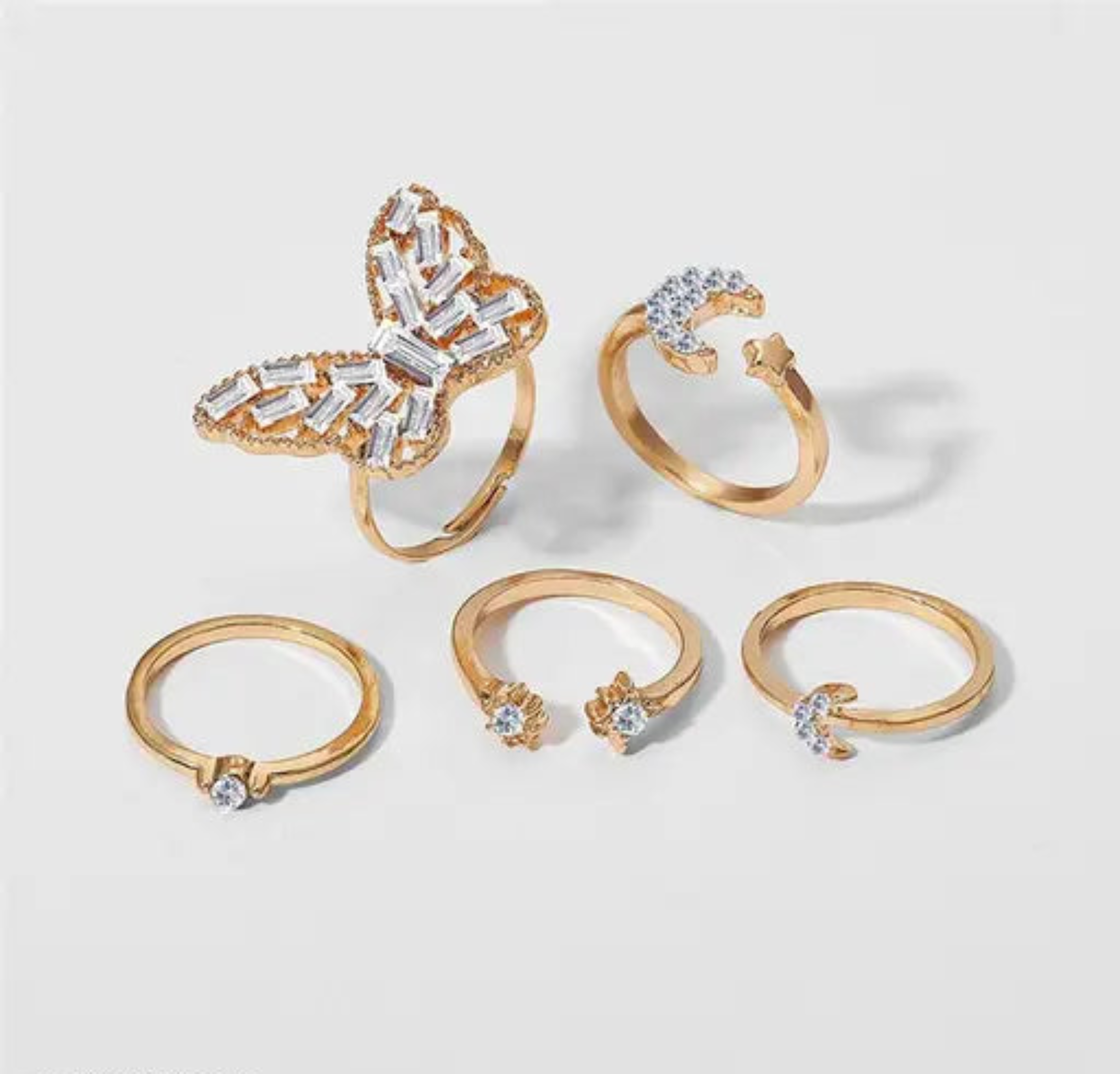 Gold Plated Rings Set