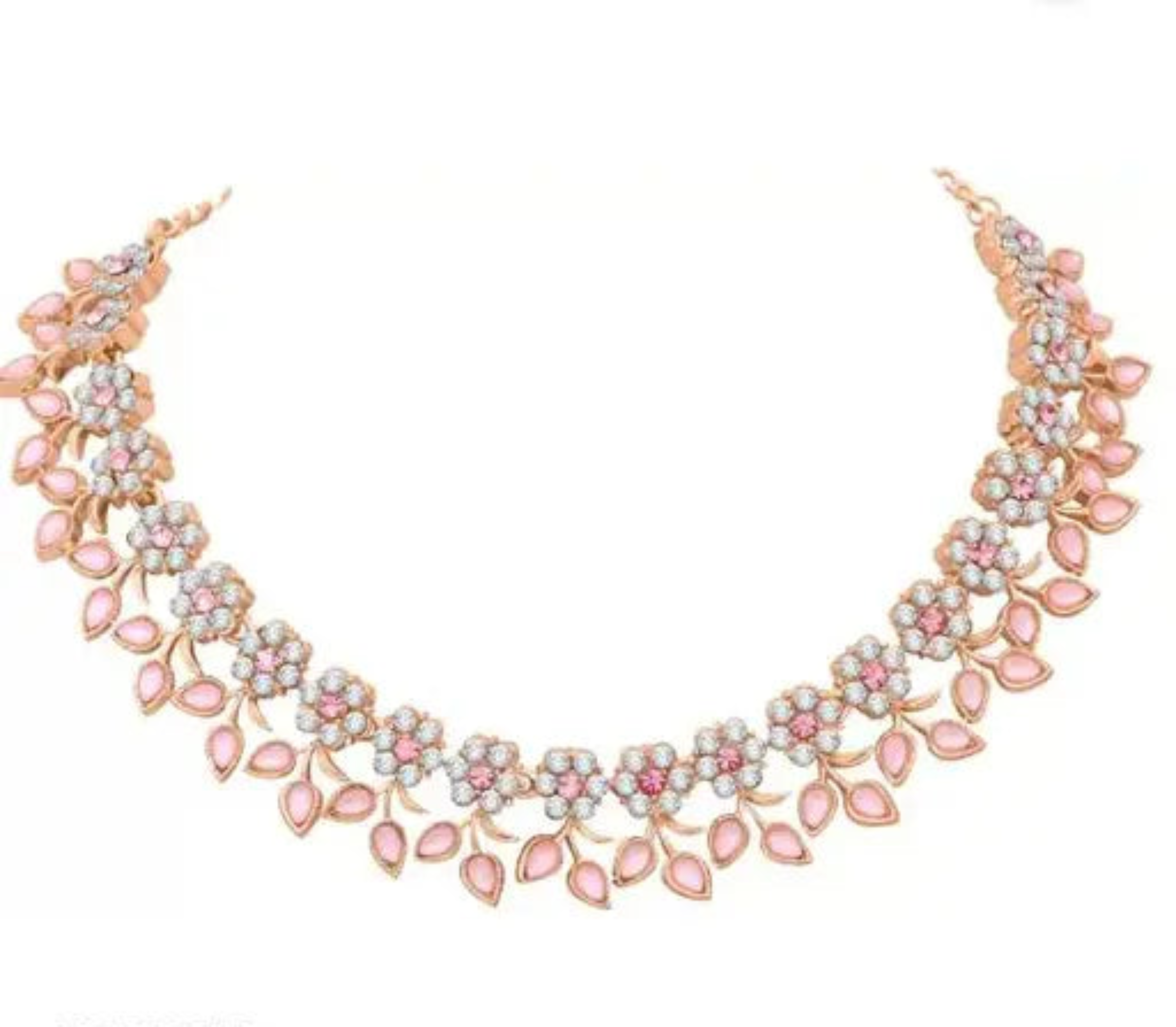 Rose Gold Kundan Necklace