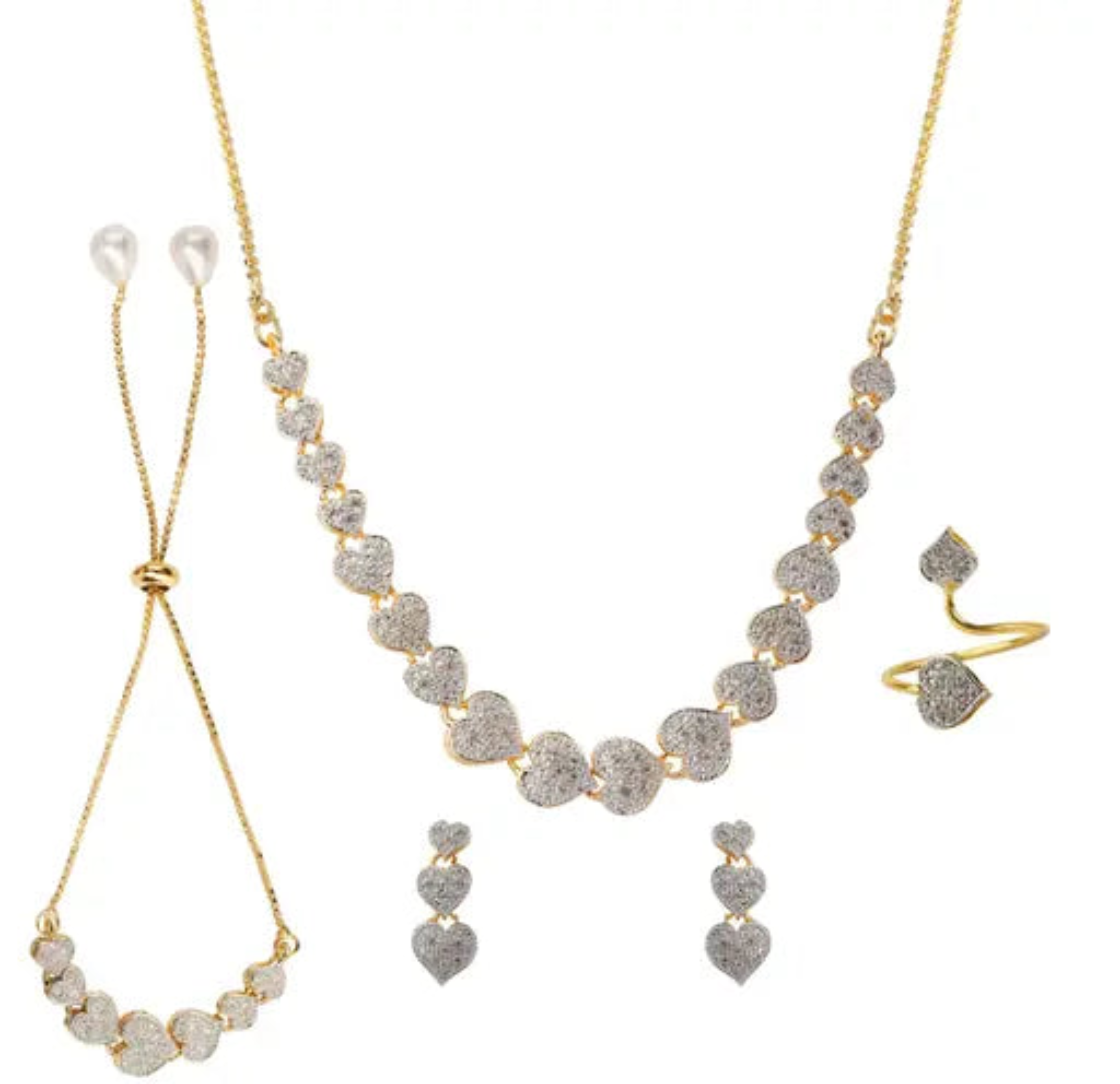 gold-plated jewellery set